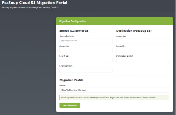 Migrating Buckets into PeaSoup Cloud 2 Using Migration Tool img2